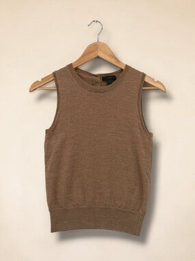 J.‎ Crew Camel Wool Shell w/ Gold Button Back